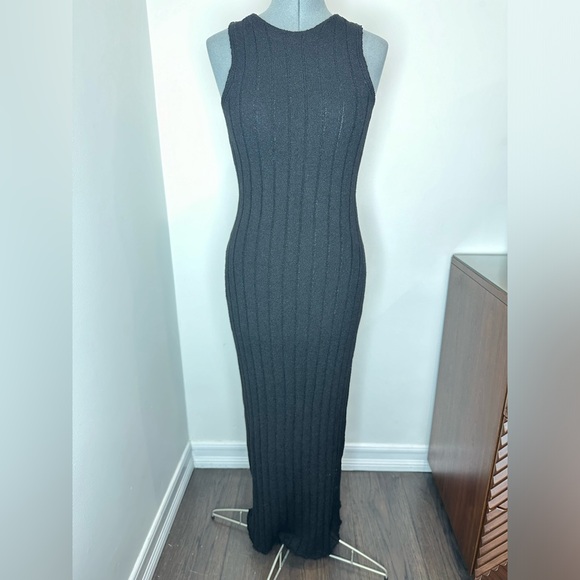 Women's DISSH Rem Black Knit Midi Dress - Picture 2 of 12